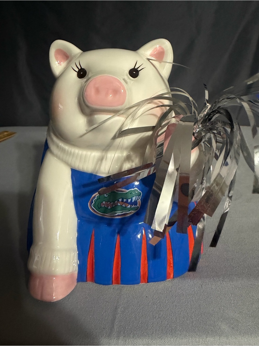 Rare Florida Gators Mud Pie Piggy Bank with PomPom
